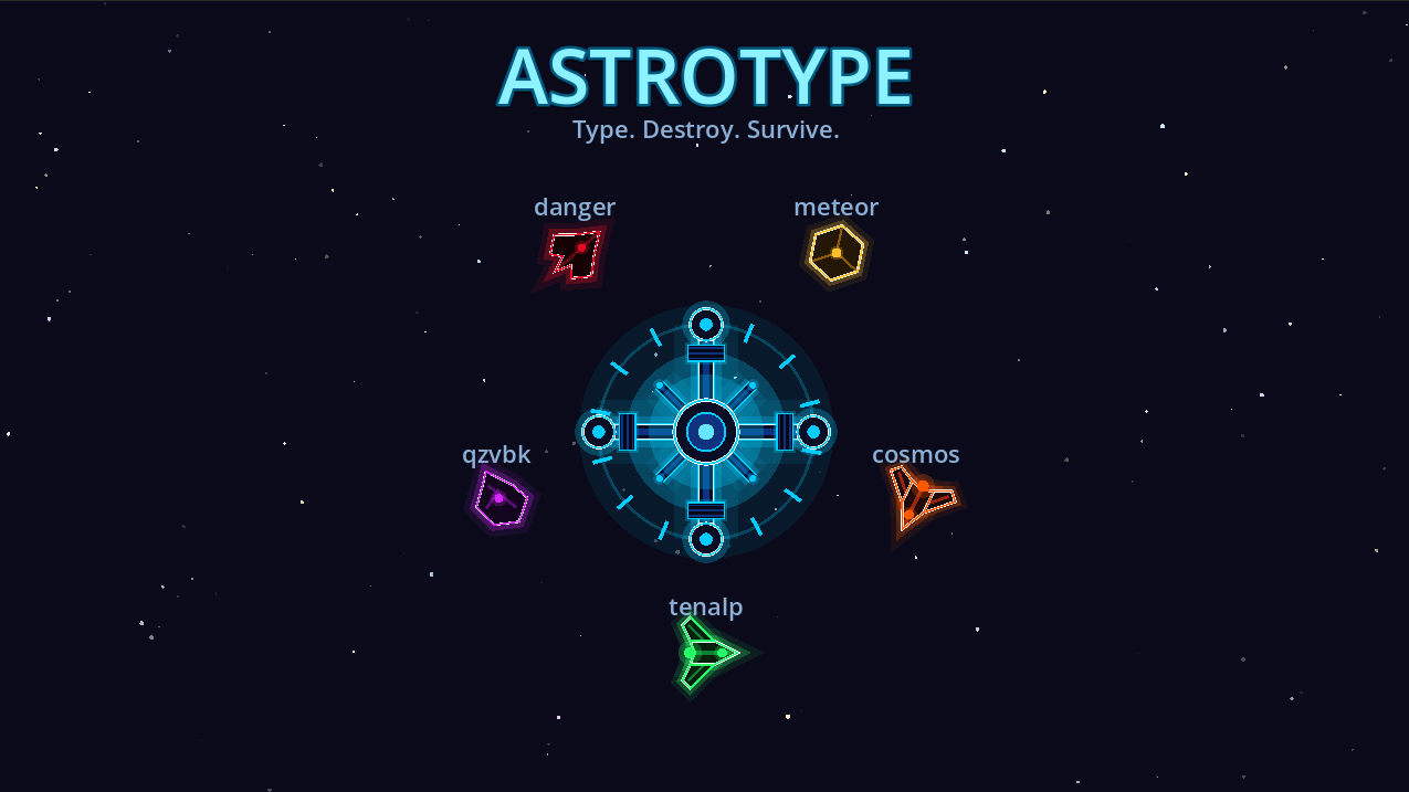 Capture du jeu AstroType