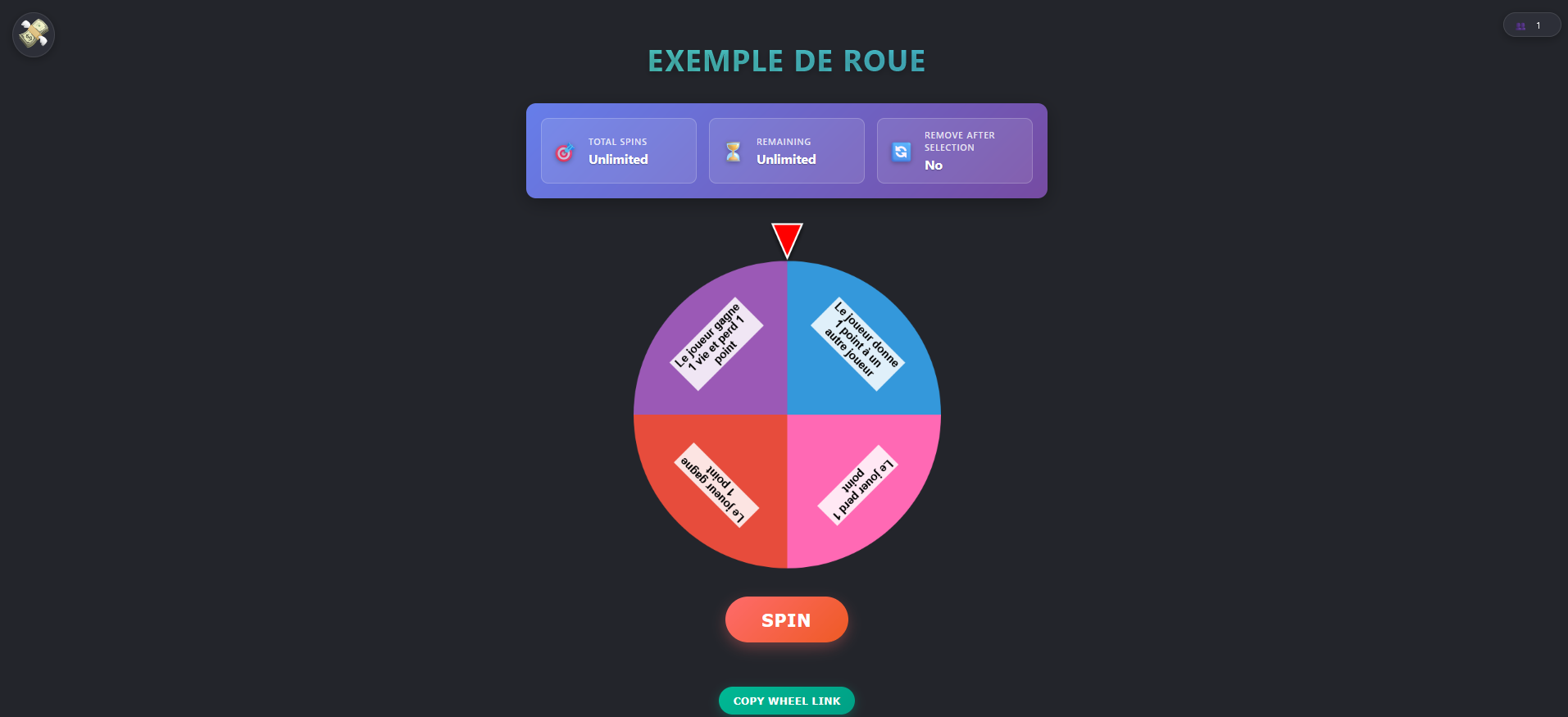 Capture du jeu Wheel Game